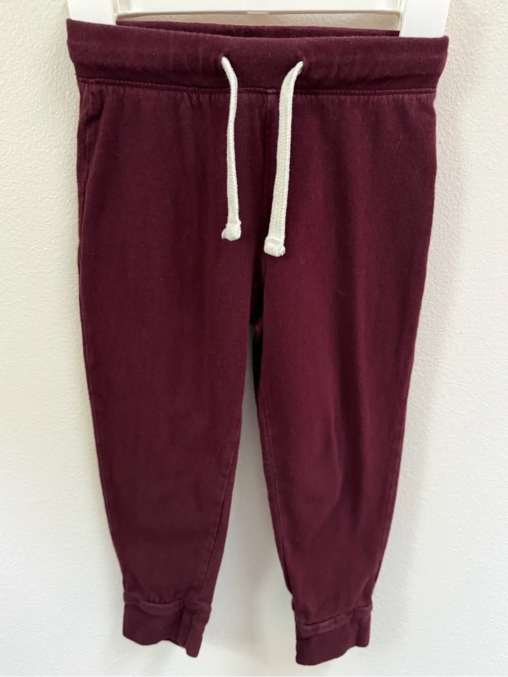 Old Navy Burgundy Kids Jogger Pants with White Drawstring